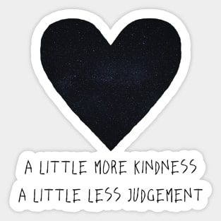 Night Sky Kindness Heart Sticker